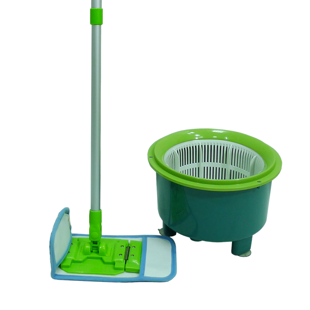Spin Folding Flat Mop with Simple Bucket〔#LCS-300〕